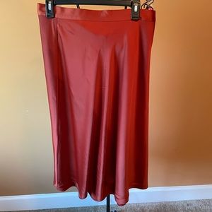 Burnt Orange H&M Skater Skirt